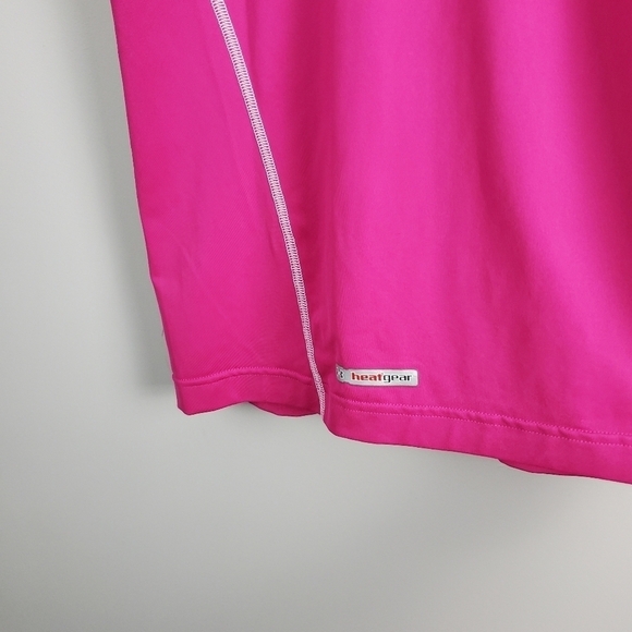 Under Armour Pink Fitted Short Sleeve Large - Picture 3 of 8